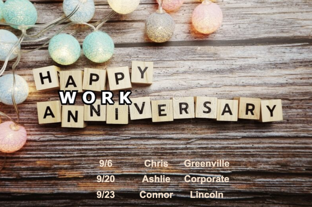 September Work Anniversaries!