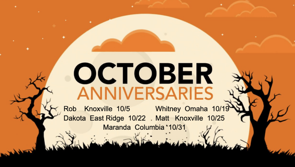 October Work Anniversaries!