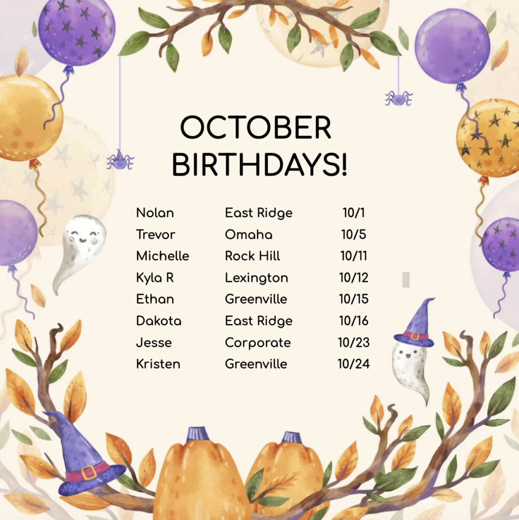 October Birthdays!